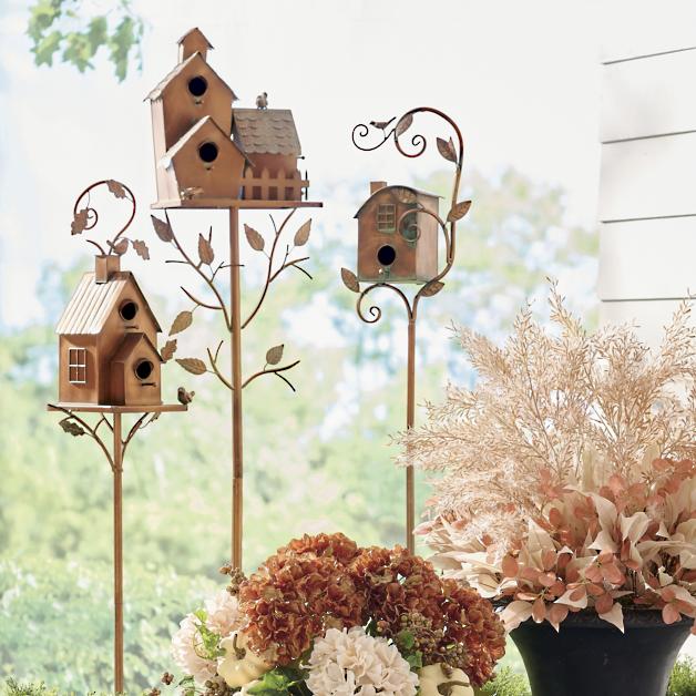 Grandin Road 163647 Birdhouse Garden Stake