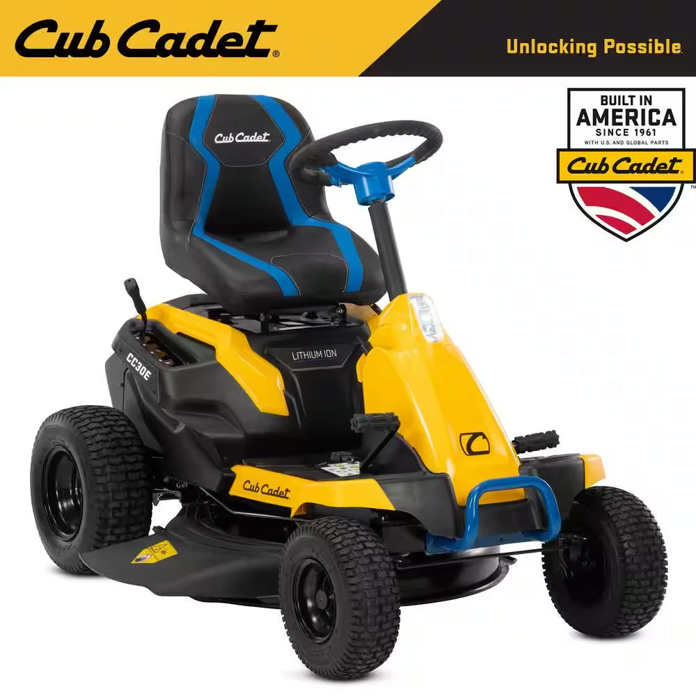 Cub Cadet CC30E 76 cm Cordless Electric Riding Lawn Tractor