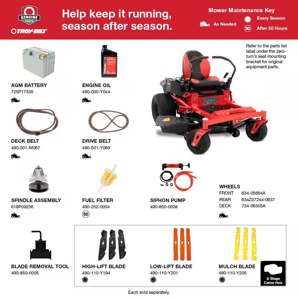 Troy-Bilt Mustang Z54 Gas Zero Turn Riding Lawn Mower