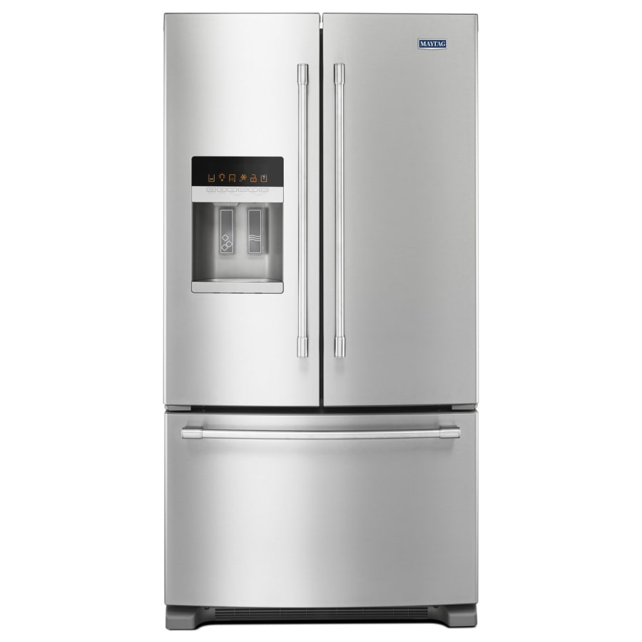 Maytag 36 Inch Wide 25 cu. ft. French Door Refrigerator with Powercold® and LED Lighting